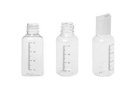 Providna plastična flašica 35mL sa mernim oznakama i belim disk top zatvaračem - 24 kom-grupa_slika