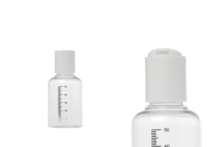 Plastična flašica 50mL sa mernim oznakama i belim disk-top zatvaračem - 24 kom-1