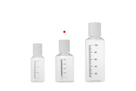 Plastična flašica 50mL sa mernim oznakama i belim disk-top zatvaračem - 24 kom-6