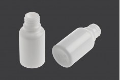 Staklena bela bočica za etarska ulja 15mL, sa grlom PP18 - bez zatvarača