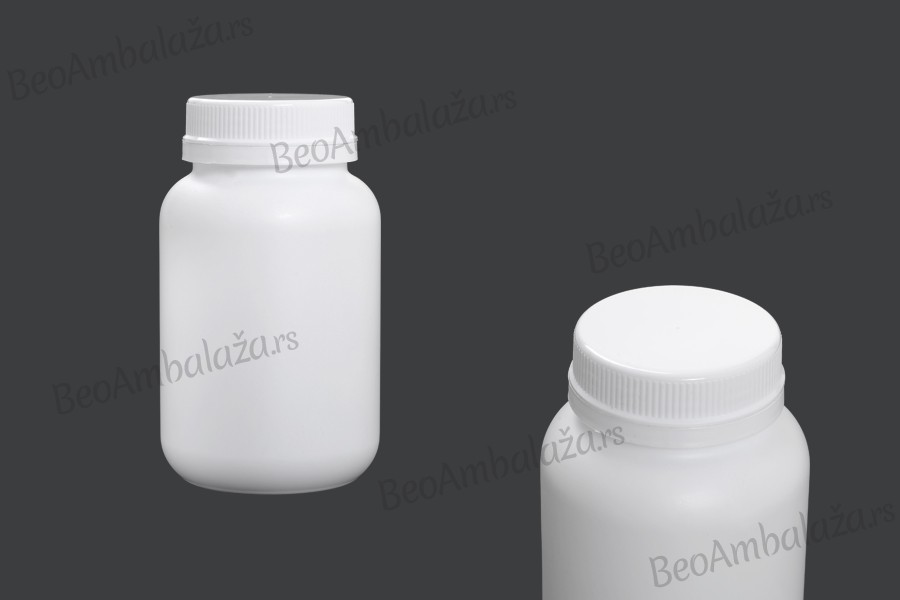 Plastična bela bočica 300mL za farmaceutske preparate - 12 kom