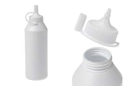 Plastična boca 600mL sa poklopcem za protok tečnosti-dimenzije_slike