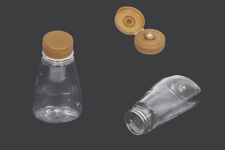 Plastična providna flaša 175 ml za kečap, senf, med - 10 kom-dimenzije_slike