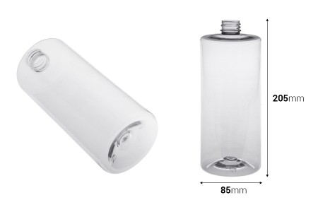 Okrugla plastična PET providna flaša 1000mL (28/410) - 11 kom-dimenzije_slike