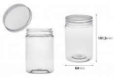 Plastična providna PET kutijica 250mL 64x101,5 mm sa zatvaračem - 12 kom