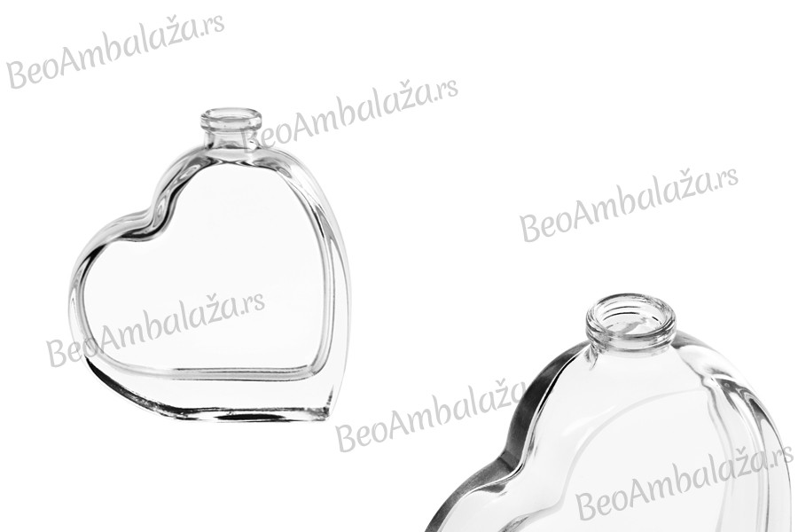 Staklena bočica za parfem 30mL u obliku srca Staklena bočica za parfem 30mL u obliku srca