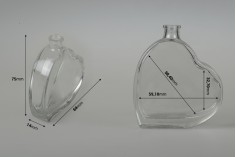 Staklena bočica za parfem 30mL u obliku srca