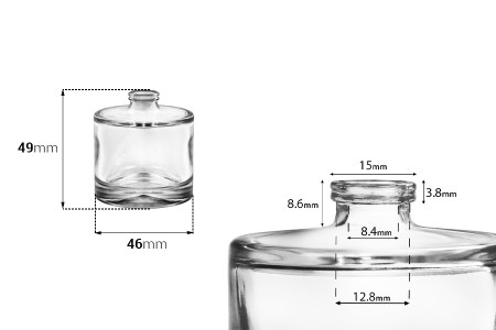 Okrugla bočica za parfeme 30mL sa sigurnosnim Crimp zatvaranjem 15 mm-dimenzije_slike