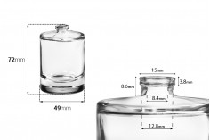 Okrugla bočica za parfeme 50mL sa sigurnosnim Crimp zatvaranjem 15 mm