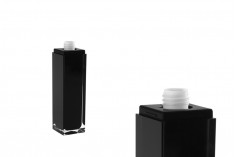 Luksuzna crna bočica 100mL za kreme sa srebrnom pumpicom i zatvaračem u 2 boje