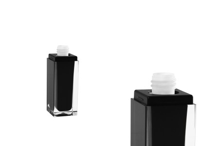 Luksuzna crna bočica 30mL sa pumpicom i zatvaračem-3