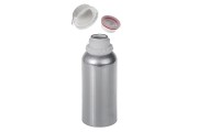 Srebrna aluminijumska boca 500 ml za  parfeme i alkoholne rastvore sa plastičnim čepom i sigurnosnim zatvaračem