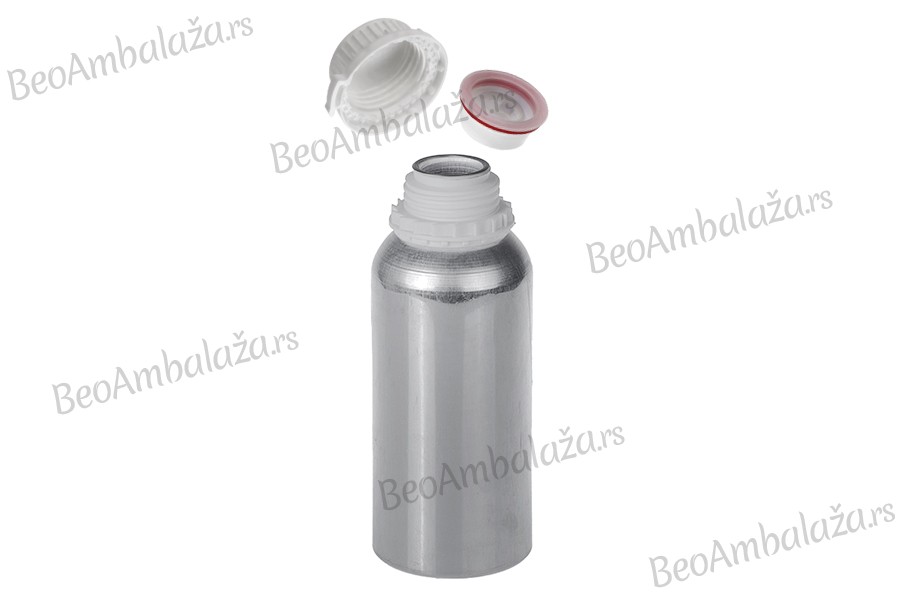 Aluminijumska boca 500mL, sa plastičnim čepom i navojnim zatvaračem