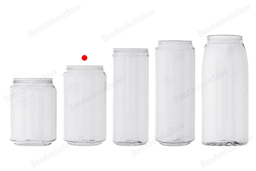 Providna (PET) plastična limenka 330mL (niska) sa aluminijumskim poklopcem (nepohodna upotreba mašine za zatvaranje) - 200 kom-grupa_slika