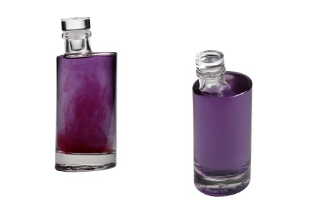 Nagnuta staklena flaša 200mL-dimenzije_slike