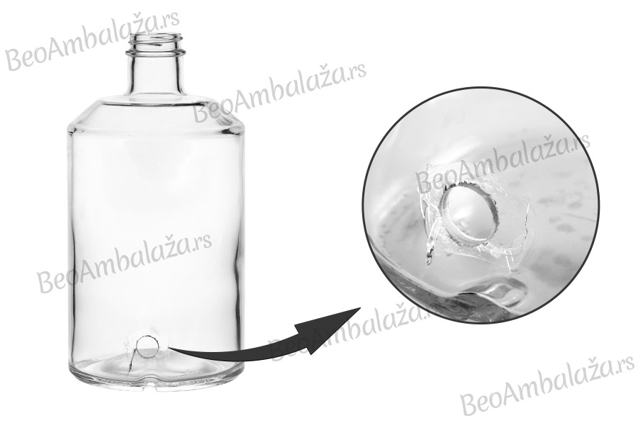 Staklena flaša 1000mL za parfeme sa otvorom za slavinu (odaberite slavinu iz pratećih proizvoda)*