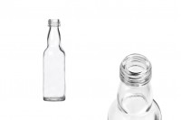 Staklena transparentna flašica 40ml sa grlom PP18
