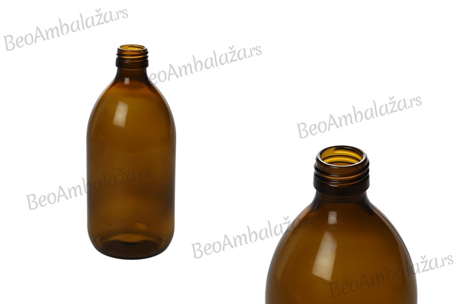 Staklena braon flašica 500mL, za parfeme i ulja