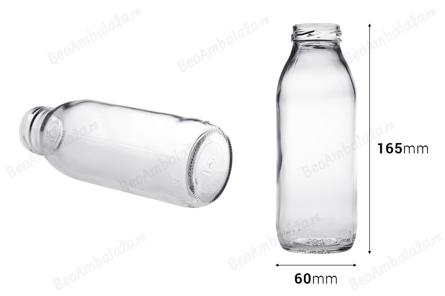 Flaša za sok 300mL bez zatvarača - 30 kom-dimenzije_slike