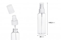 Plastična PET flašica 100mL sa pumpicom za kremu - 12 kom