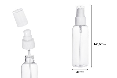 Plastična PET flašica 100mL sa pumpicom za kremu - 12 kom-2