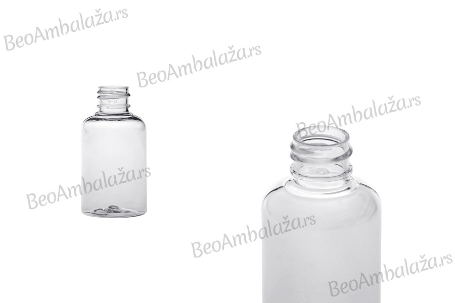 Plastična providna boca 50mL, PP20 - 12 kom Plastična providna boca 50mL, PP20 - 12 kom
