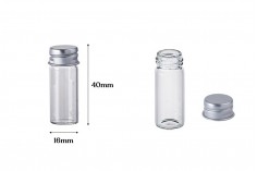 Staklena flašica 4mL sa aluminijumskim zatvaračem - 12 kom