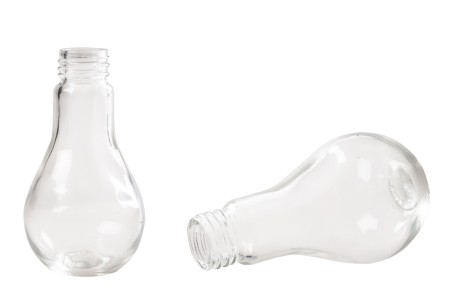 Staklena flaša u obliku sijalice 100mL - bez zatvarača-1