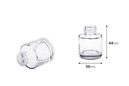 Staklena cilindrična bočica 50mL, PP 28-2