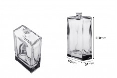 Pravougaona staklena flašica za parfem 100mL sa sigurnosnim Crimp zatvaranjem 15 mm