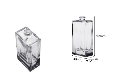 Pravougaona staklena flašica za parfem 50mL sa sigurnosnim Crimp zatvaranjem 15 mm-dimenzije_slike