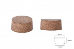 Široki konusni čep od prirodne plute 30x70/65 mm- za grlo PP77