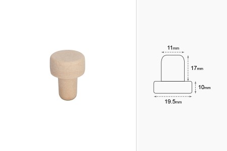 Čep od sintetičke silikonske plute f11 mm-dimenzije_slike