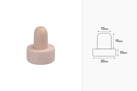Čep od sintetičke silikonske plute f10 mm-dimenzije_slike