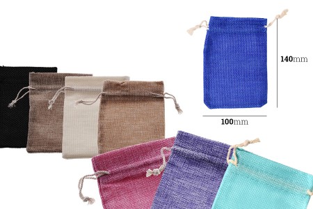Platnena vrećica 100x140mm sa trakom, više boja - 50 kom-dimenzije_slike