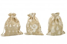 Božićna platnena vrećica 130x180 mm u različitim dezenima - 50 kom