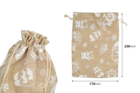 Božićna platnena vrećica 170x230 mm u različitim dezenima - 50 kom-2