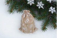 Božićna platnena vrećica 170x230 mm u različitim dezenima - 50 kom