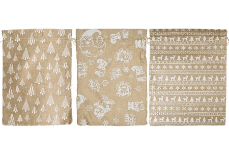 Božićna platnena vrećica 270x370 mm u različitim dezenima - 25 kom-6