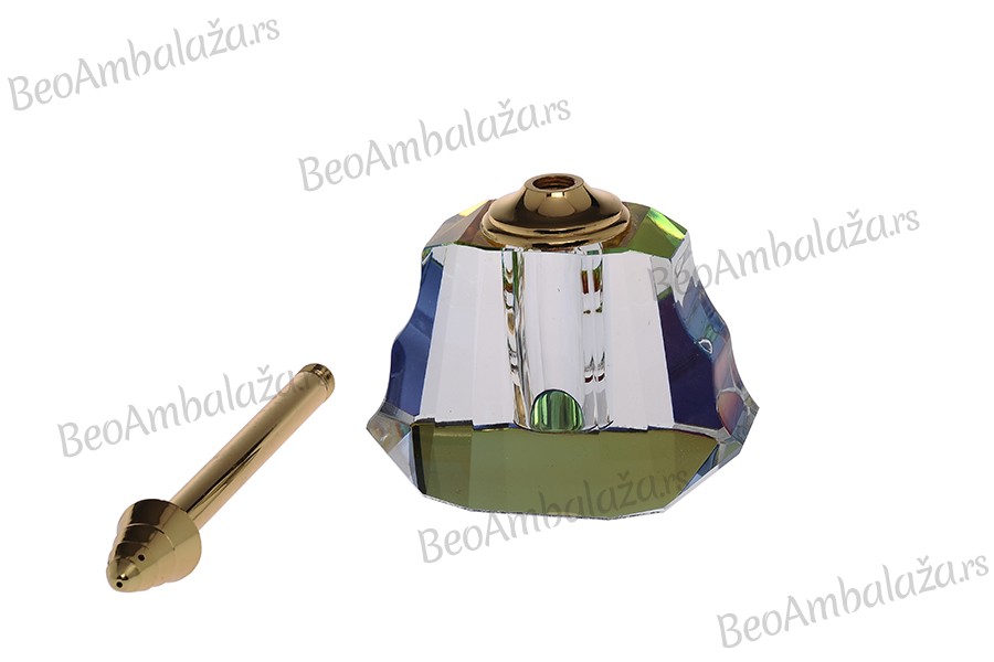 Bočica kristalna 10 ml sa iglom i kristalnim poklopcem