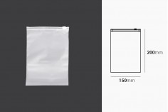 Mat poluprovidna plastična kesica 150x200mm sa belim patent zatvaranjem- 100kom