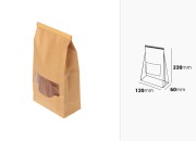 Kraft kesice 120x60x230 mm sa prozorom i žicom za zatvaranje (tin-tie) Kraft kesice 120x60x230 mm sa prozorom i žicom za zatvaranje (tin-tie)