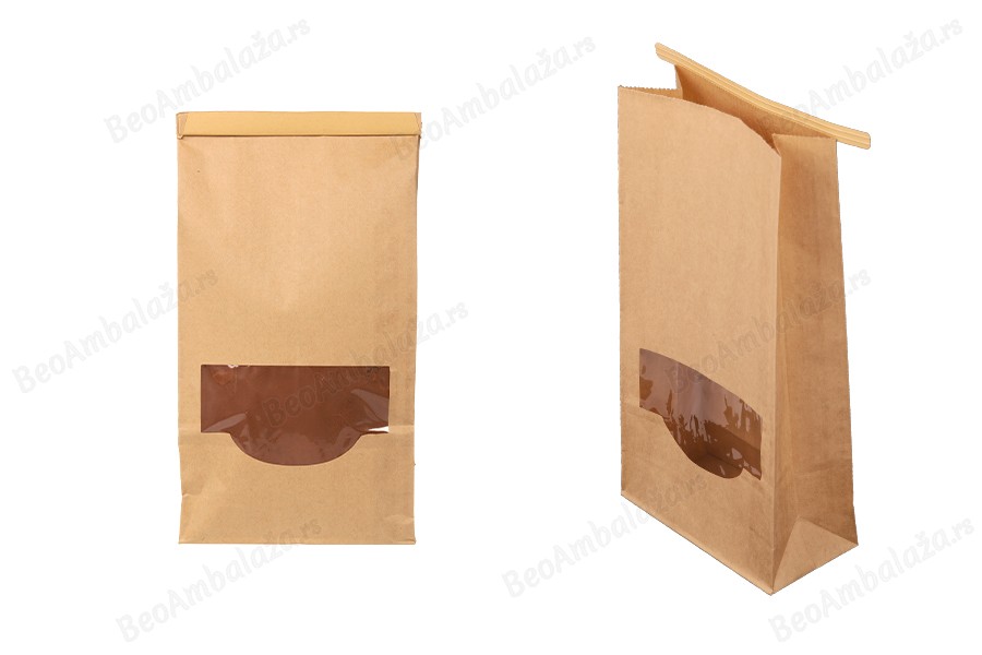 Kraft kesice 120x60x230 mm sa prozorom i žicom za zatvaranje (tin-tie)-slika_proizvoda