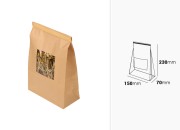 Kraft kesice 150x70x230 mm sa prozorom i žicom za zatvaranje (tin-tie) Kraft kesice 150x70x230 mm sa prozorom i žicom za zatvaranje (tin-tie)