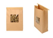 Kraft kesice 150x70x230 mm sa prozorom i žicom za zatvaranje (tin-tie) Kraft kesice 150x70x230 mm sa prozorom i žicom za zatvaranje (tin-tie)