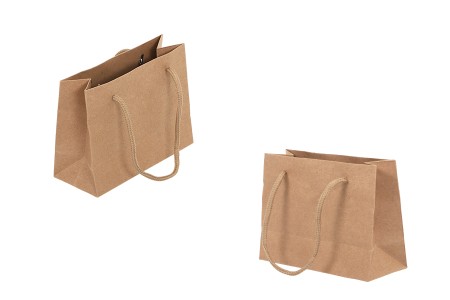 Papirna kraft poklon kesica 144x60x110mm sa pertlom širine 5 mm - 12 kom-1