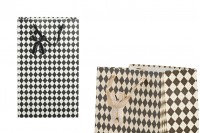 Торба за поклон папир са ручком и сатенским луком 230к150к370 мм у две боје - 12 комада