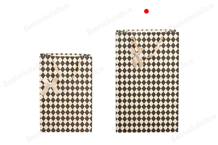 Papirna poklon kesa 230x150x370mm sa satenskom mašnom i ručkom, u dve boje - 12 kom-grupa_slika