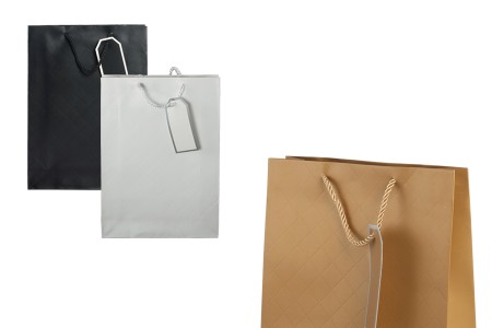 Papirna poklon kesa 240x80x320mm sa pamučnom drškom, više boja - 12 kom-slika_proizvoda