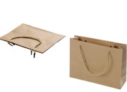 Papirna braon poklon kesa sa uvijenom ručkom 200x60x150mm - 12 kom